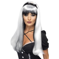 Silver Over Black Bewitching Wig