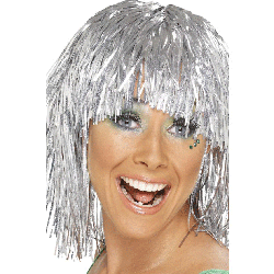 Silver Tinsel Wig Silver Tinsel Wig