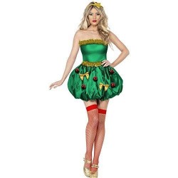 Smiffy's Fever Christmas Festive Tree Costume - Size Medium (dress size 12-14)