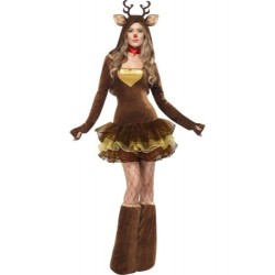 Smiffy's Fever Christmas Reindeer Costume - Size Medium (dress size 12-14)