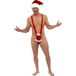 Male Fever Santa Kini, White and Red 