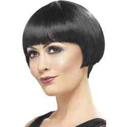 20'S Flapper Bob Wig, Black