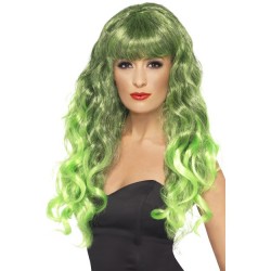 Green and Black Siren Wig