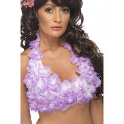 Hawaiian Flowered Halternecktop, Assorted, Pink and Purple