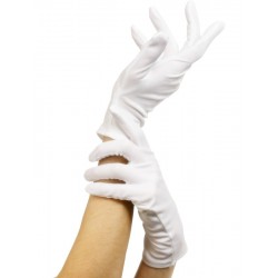 Ladies Short White Gloves