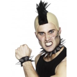 Mens Punk Choker And Wristband