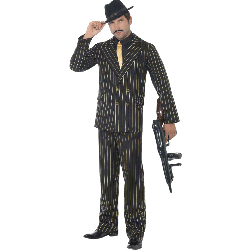 Gold Pinstripe Gangster Costume
