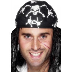Mens Pirate Bandana Skull And Crossbones Design