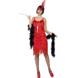 Red Shimmy Flapper Costume