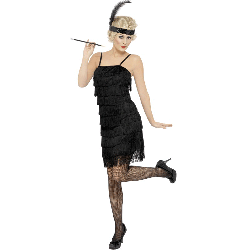 Black Fringed Flapper Costume