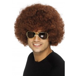 70s Funky Afro Wig Brown 70s Funky Afro Wig Brown