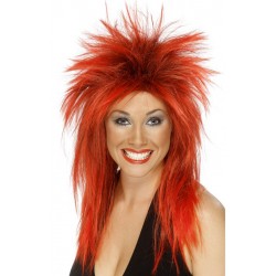Rock Diva Wig Red And Black