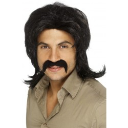 70s Retro Wig Black