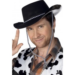Cowboy Hat Black Flocked 