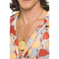 Gold Metal Medallion On Chain Gold Metal Medallion On Chain