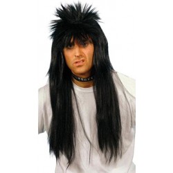Punky Wig Black Fancy Dress Smiffys