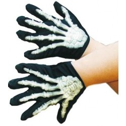 Gloves - Skeleton Gloves With Bones - Childs smiffys