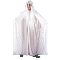 Adult Deluxe White Hooded 74 Inch Cape