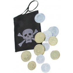 Black Pirate Coin Bag Smiffys