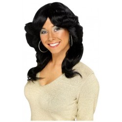 70S Flick Wig Black