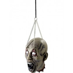Dismembered Latex Head With Hanging Chains