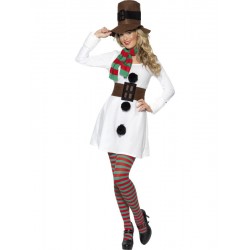 Smiffy's Adult Ladies Christmas Snowman Costume