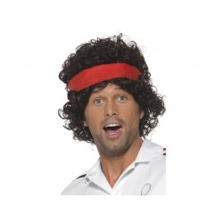 80s Tennis Player Fancy Dress Wig