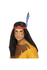 Indian Brave Wig Black