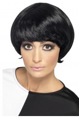 60s Psychedelic Wig Black