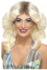 70s Flick Wig Blonde With Roots