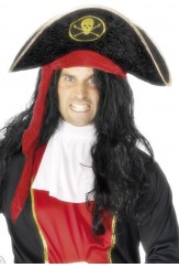Mens Pirate Hat With Skull And Crossbones