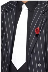 White 1920s Gangster Tie
