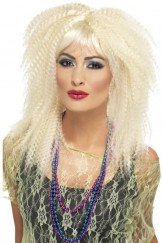 80s Trademark Crimp Wig Blonde