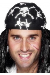 Mens Pirate Bandana Skull And Crossbones Design