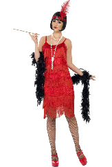 Red Shimmy Flapper Costume