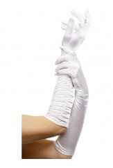 Long White Temptress Gloves 