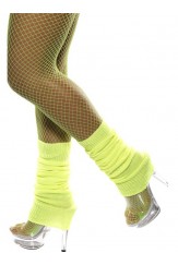 Ladies Neon Yellow Legwarmers