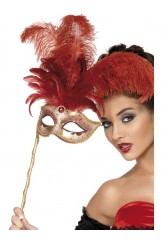 Red And Gold Eye Mask