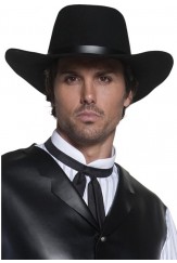 Authentic Western Gunslinger Hat Black