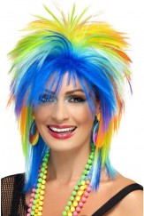 80s Rainbow Punk Wig