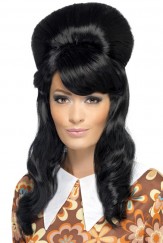 60s Brigitte Bouffant Wig Black
