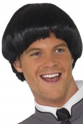 Swinging 60s Black Bowl Wig