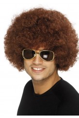 70s Funky Afro Wig Brown