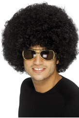 70s Funky Afro Wig Black