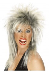 Rock Diva Wig Black And Blonde