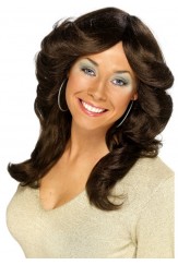 70s Flick Wig Brown