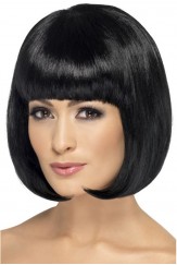 Partyrama Wig Black Fringe 