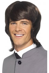 60s Male Mod Wig Brown