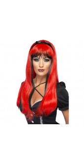 Red Over Black Bewitching Wig