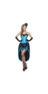 Blue Burlesque Dancer Costume